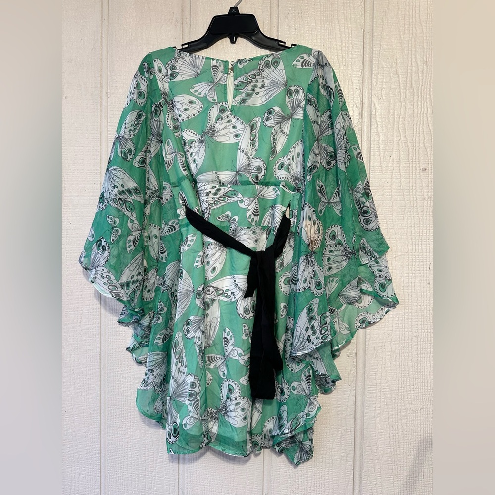 Unique Vintage Smak Parlour Butterfly Print Caftan
